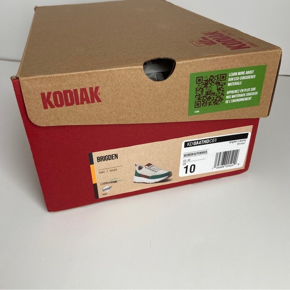 Kodiak Womens Cream Green Brown Brigden Lace Up Shoe Sneakers Size 10 NWT - Picture 2 of 7